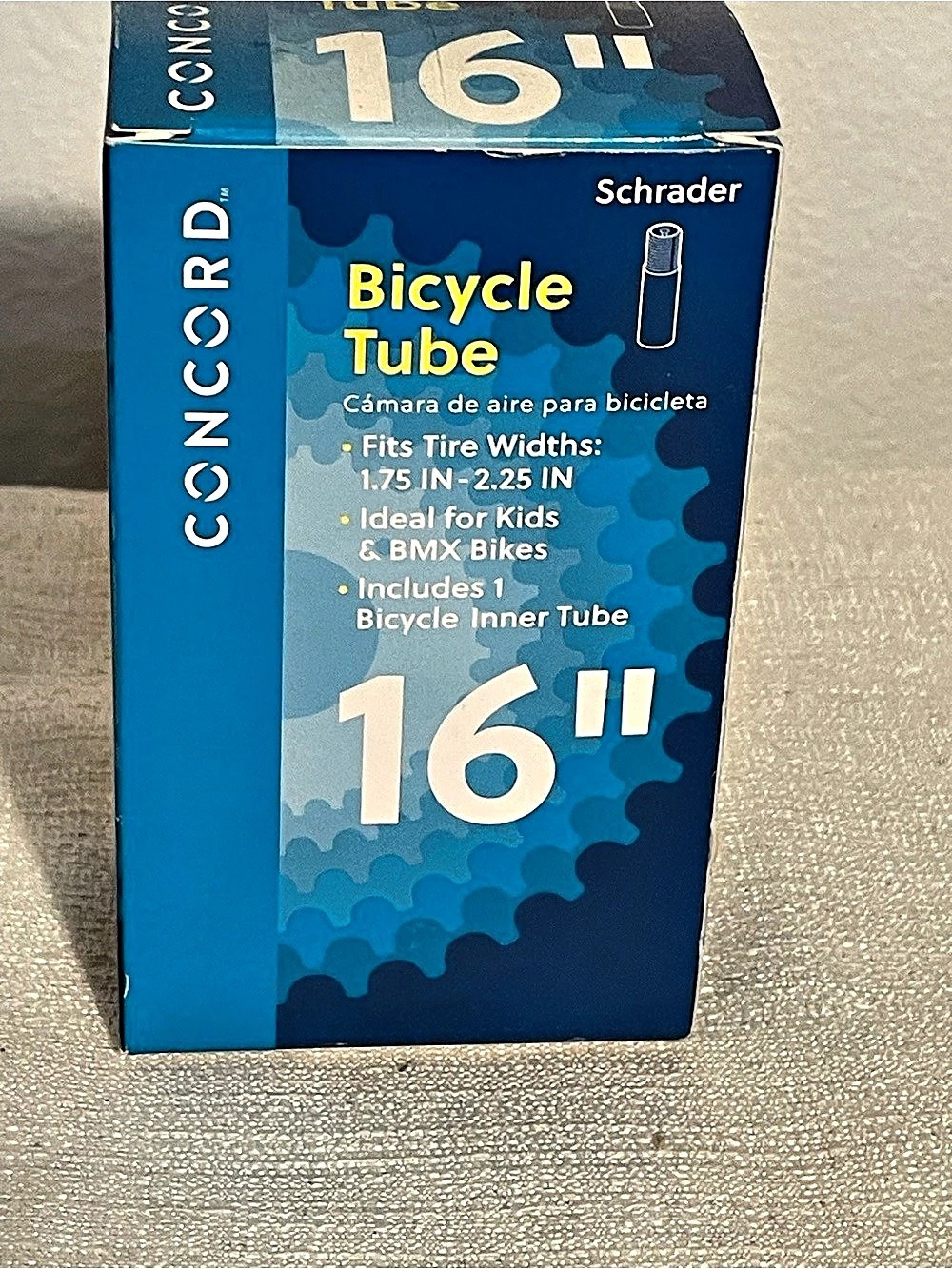 Concord 16" Bicycle Tube Schrader 16-Inch Schrader Bicycle Tube